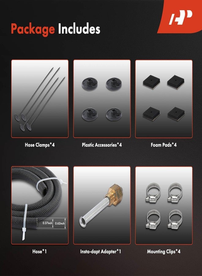 A-Premium Transmission Oil Cooler, Universal Aluminium 4 Pass Tube and Fin, Towing Up To 2,500 lbs, Oil Cooler Kit with Hose Mounting Kit - Image 4